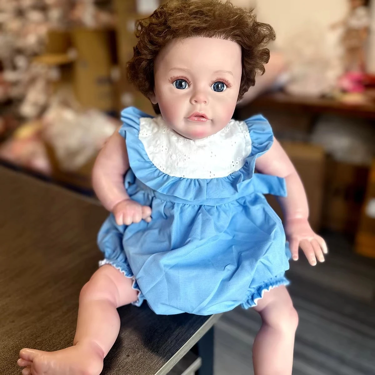 Reborn Baby Dolls Girl 24 Inch Suesue Silicone Newborn Bebe Vinyl Cotton Body Sweet Reborn Dolls with Clothes and Bottles
