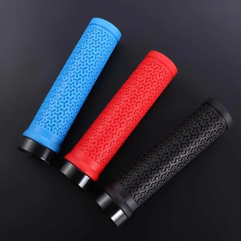 Rubber Bike Handlebar Grips Anti-Slip Single-side Locking Bicycle Handlebar Grip Durable Lock on Mountain Bike Grips Cycling