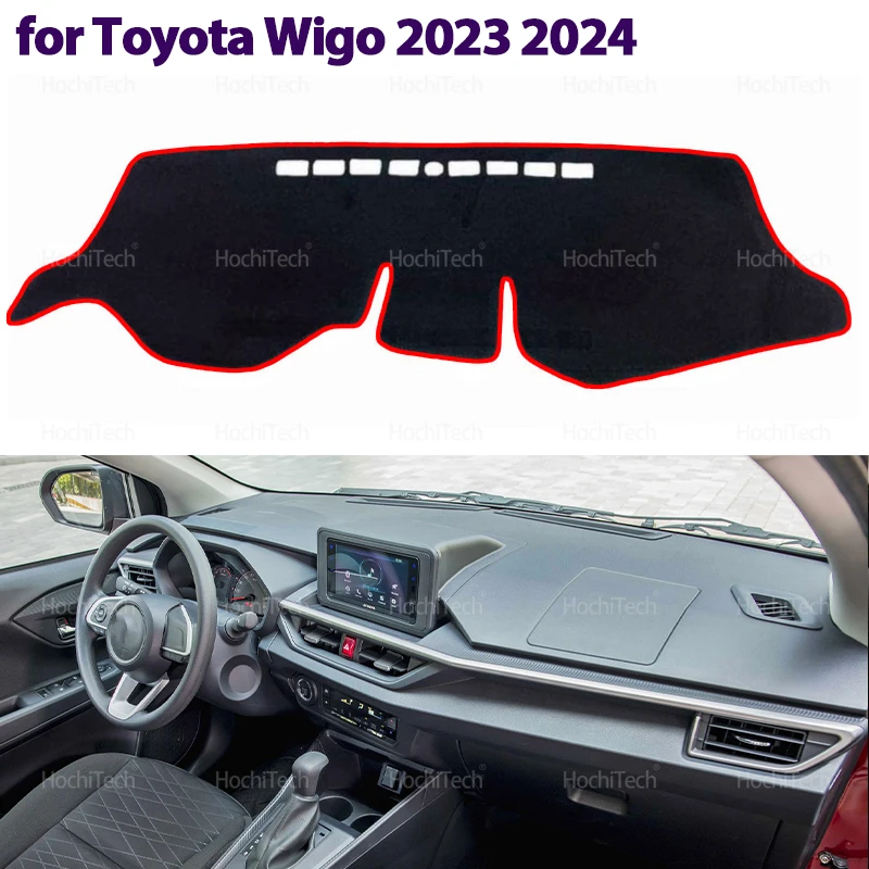

Car Dashboard Sun Shade Cover Mat Avoid Light Pad Anti-UV Non-Slip Carpet for Toyota Wigo 2023 2024 Left Right Hand Drive