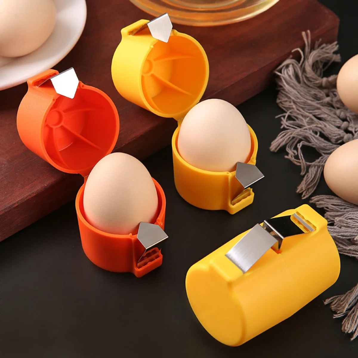 3PCS Egg Topper Cutter Tool Egg Cracker Tool Egg Shell Opener Hard Boiled Egg Peeler Egg Shell Opener for Hard Boiled Eggs PH319