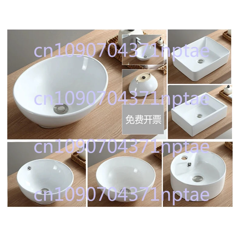 On-stage Basin Small Size Wash Square Household Single Round Ceramic Wash Basin