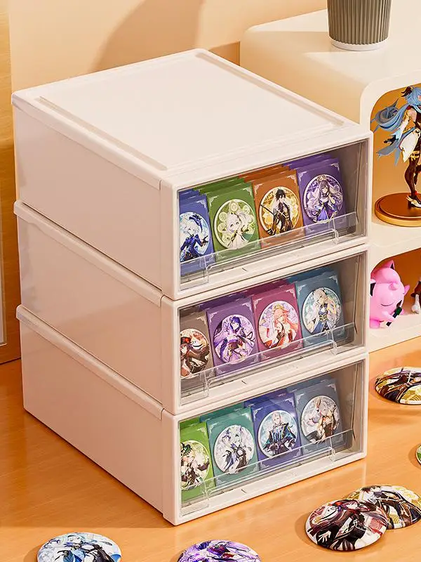 Desktop Bar Storage Box Drawer Badge Millet Anime Peripheral Organizing Box Multi-Functional Layered Display Shelf