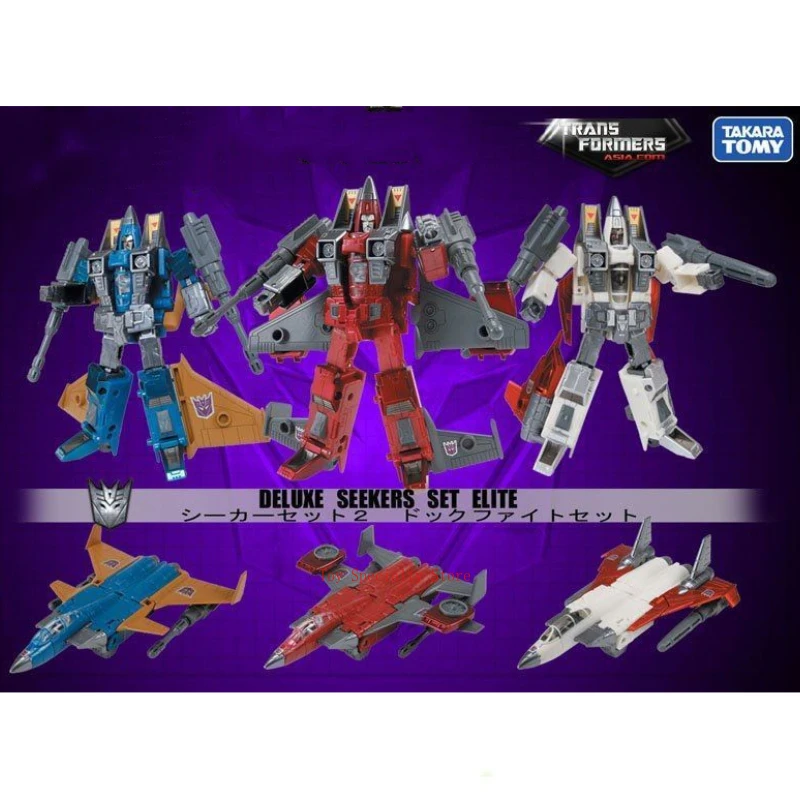 Originele Transformers Japanse VersieUN Limited "Starscream Skywarp Thunder" "Charge Elegy Jet" Anime Figuur Speelgoed Cadeau Collectie