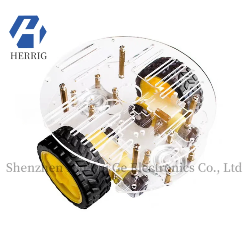 

Intelligent trolley chassis robot tracking trolley obstacle avoidance trolley with code disc strong magneto motor RT-4