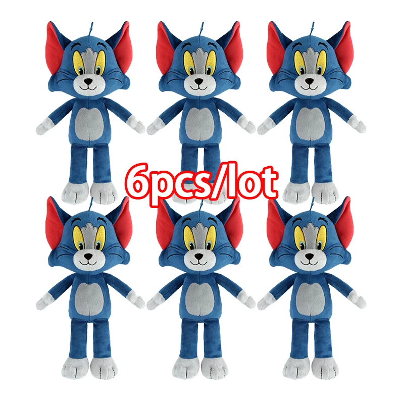 

6pcs/lot Wholesale 32cm Anime Tom Cat Plush Toy Tom and Jerry Cartoon Movie Series Stuffed Animal Dolls
