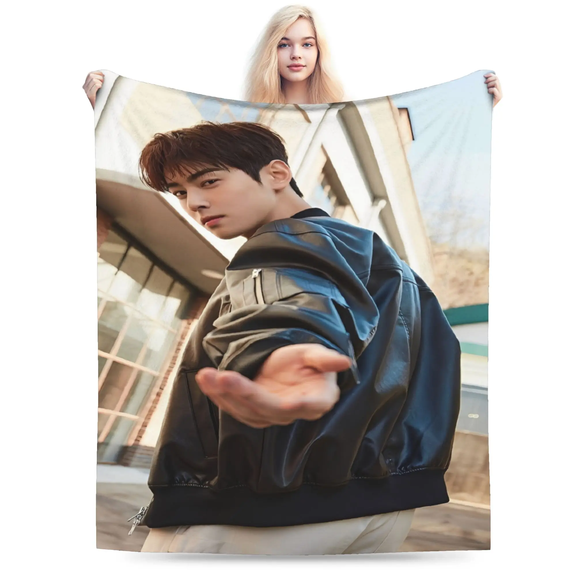 CHA EUN WOO kpop ASTRO idol Stuff Blanket Super Soft Velvet  Throw Blanket Comfortable Bedding Throws
