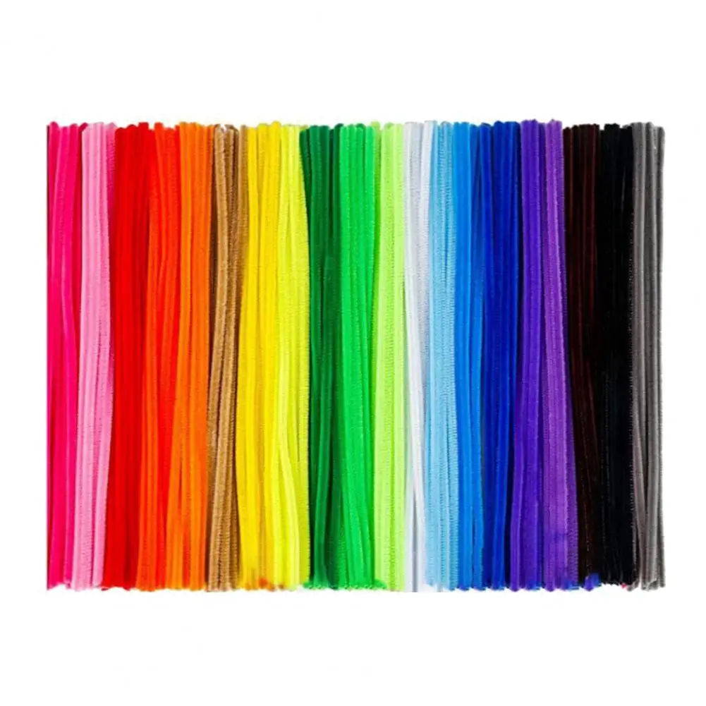 Colorful Chenille Pipe Cleaner for Kids, Pipe Cleaners, Educational Toy, Craft Supplies, 20 Colors, 30cm, 100Pcs