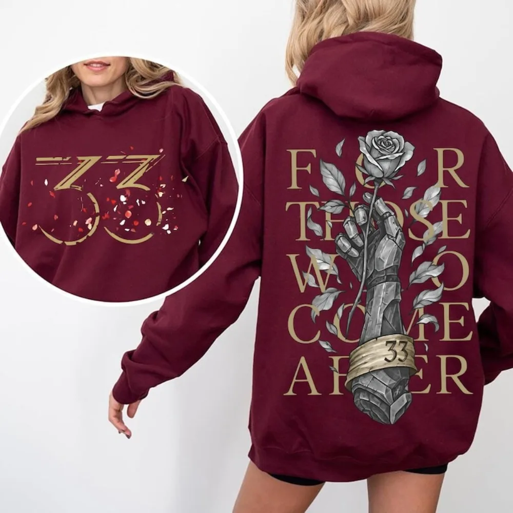 Expedition 33 for Those Who Come After Quote Gamer Hoodie Gustave Clair Obscur Fan Women Sweatshirt Game Tribute Apparel Hoodie