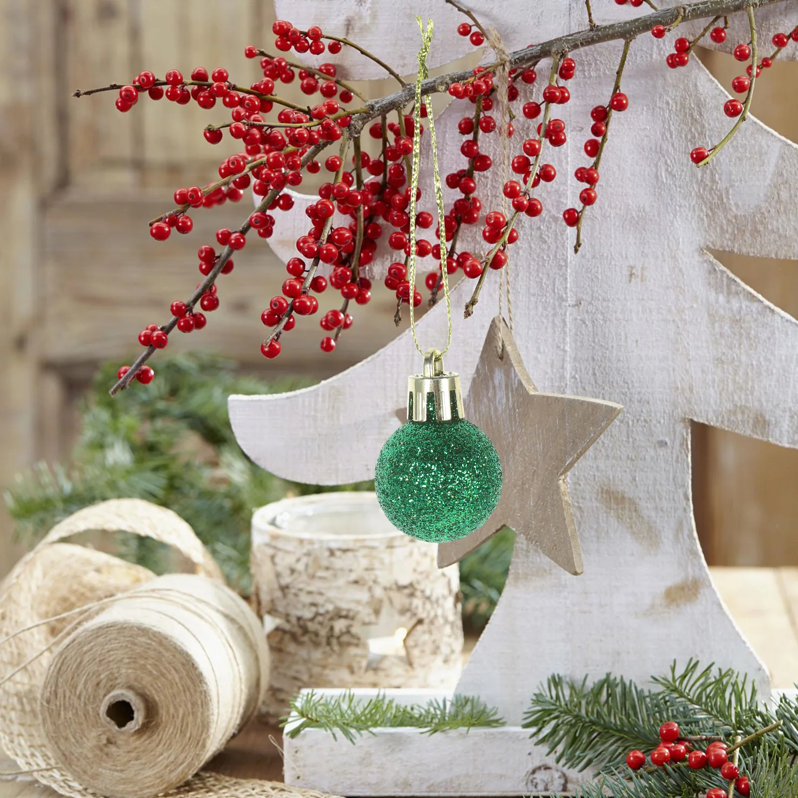 

80Pcs Christmas Glitter Balls Multi-Color Xmas Hanging Ball Ornaments Tree Decoration Pendant Bright Festive Decor