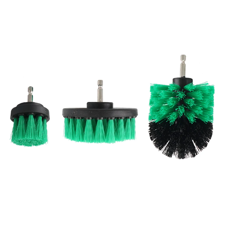 3pcs/set Car Wash Cleaning Drill Brush Set Power Scrubber Brush Car Polisher Bathroom Cleaning Kit Kitchen Cleaning Tools