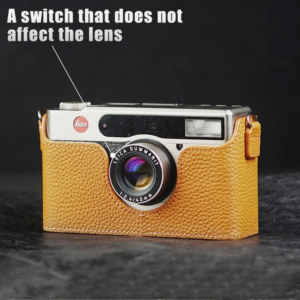 DLUX/Sofort 2/III/IIIF กระเป๋ากล้องสําหรับ Leica Minilux กรณีกล้องสายคล้องกล้องหนังครึ่งกรณี Ready หนังกล้อง