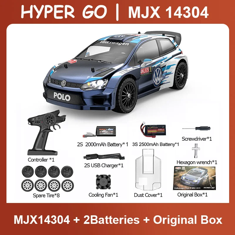 HYPER GO RC MJX 14304 14303 14302 Hoge Snelheid Drift Auto Met Gyroscoop - Elektrisch Speelgoed voor Kinderen Volkswagen Racing Cadeau