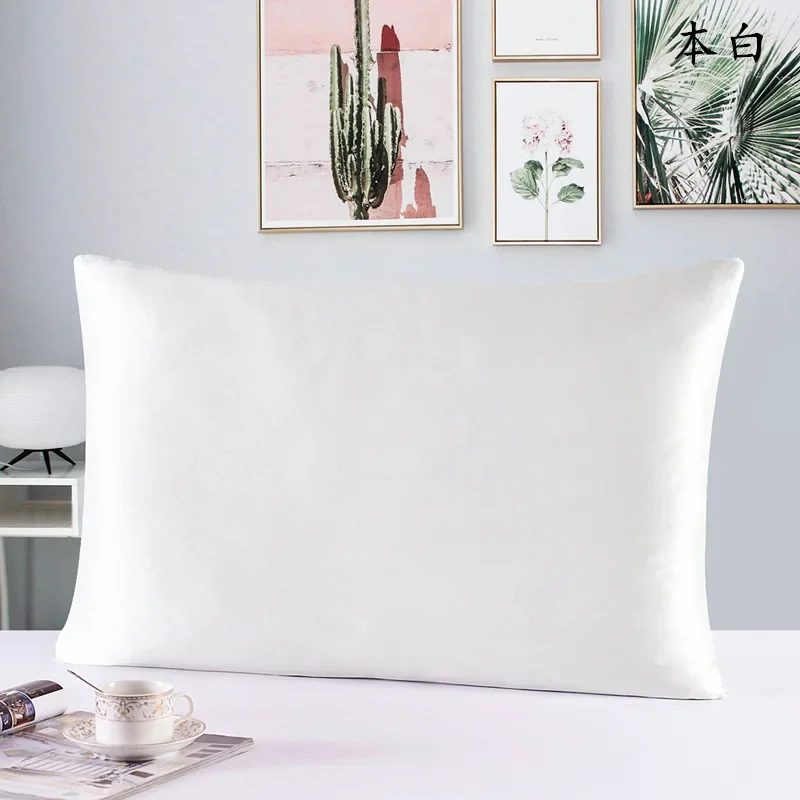 100% Nature Mulberry Silk Pillowcase Zipper Pillowcases Pillow Case For Healthy Standard Queen King Multicolor