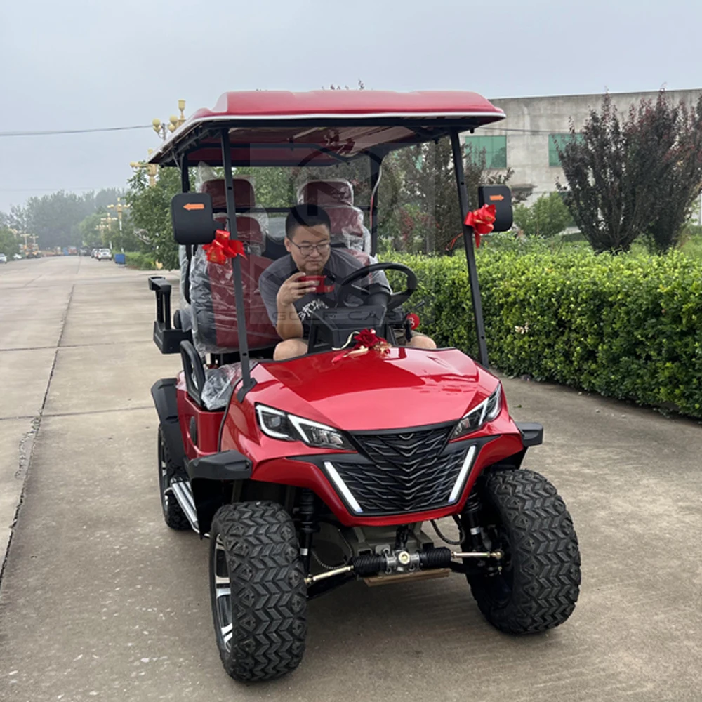 Comfortable Driving Golf Carts Electric Golf Cart 4 Seater Factory 2+2 Seat Sightseeing Bus Club Cart Electric Golf Buggy