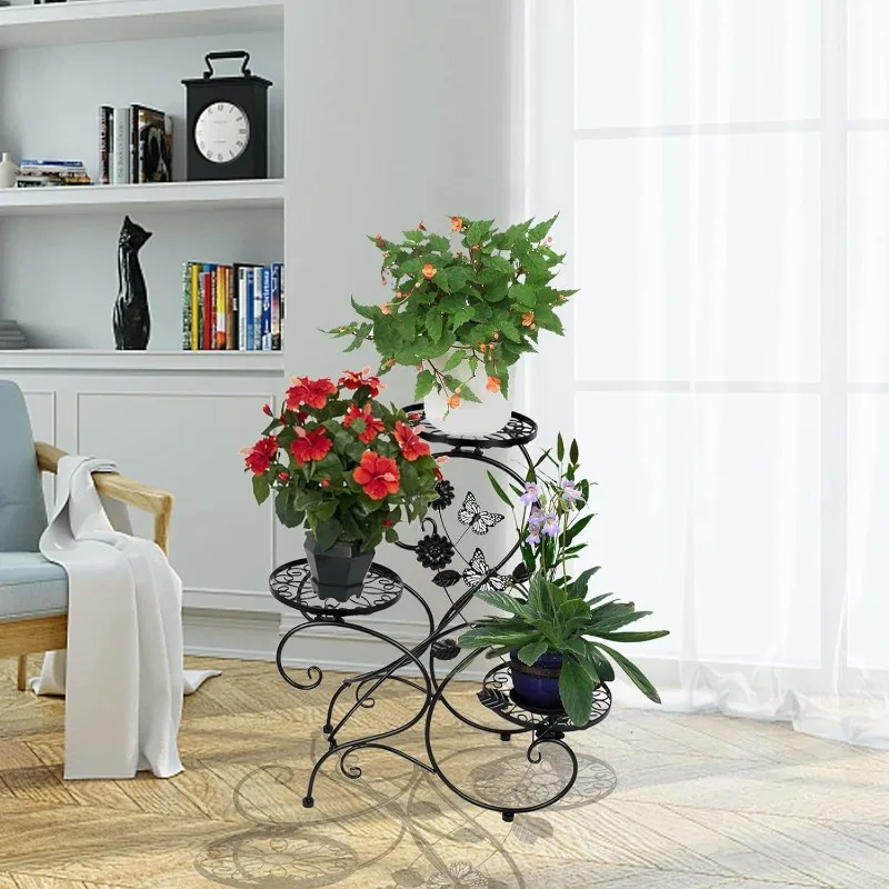 3 Tier Tall Plant Stand Outdoor Flower Stand Flower Pot Holder Display for Patio Garden Corner Balcony Living Room