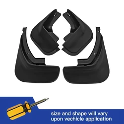 4Pcs Front & Rear Mud Flaps Splash Guards Mudguards For Audi A6 C6 Estate Avant Wagon 2004 2005 2006 2007 2008 2009 2010 2011