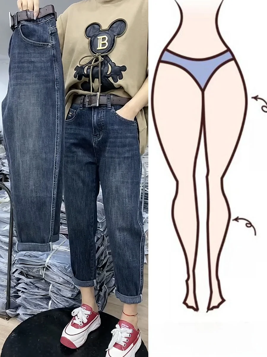 

Женские джинсы-клеш больших размеров с высокой талией, на флисовой подкладке, осенне-зимние, новые, для коррекции фигуры, длинные леггинсы из хлопка с эластаном