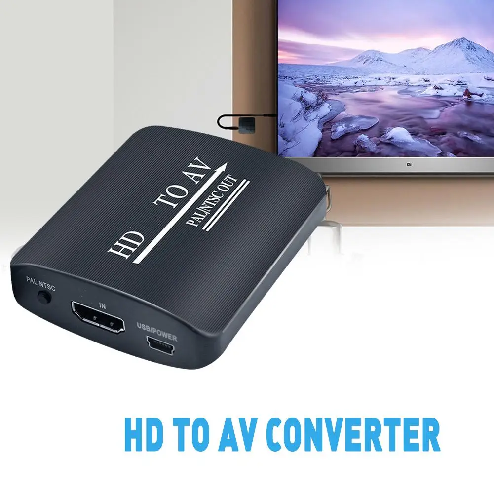 HDMI To AV Converter 1080P Resolution Mini Adapter One-way Conversion For Blu-ray DVD Player Older TV Projector