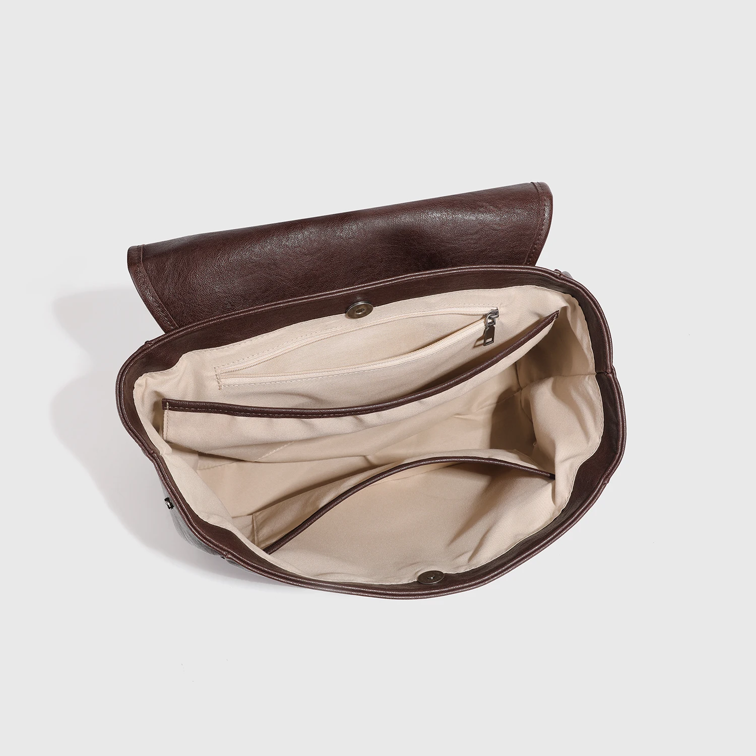 حقيبة ظهر نسائية جديدة موديل 2026 مصنوعة من جلد البولي يوريثان متعددة الاستخدامات بتصميم أمريكي عتيق بسعة كبيرة وبسيطة للتنقل ومقبض ناعم وكتف محمول #6