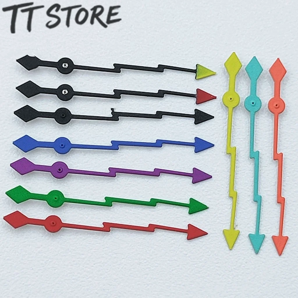NH35 13MM Silver Gold Black Red Green Hands Lightning Second Watches Needles Fit NH35 4R35 NH36 4R36 Movement Replacement Parts