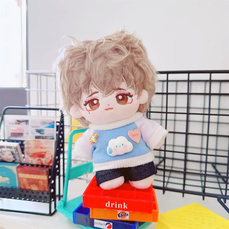 Kawaii Clothes for 10cm Idol Cotton Doll Outfit Accessories Cute Hoodie T-shirt  Shorts Pants Girls Boys Kids Collection Gift