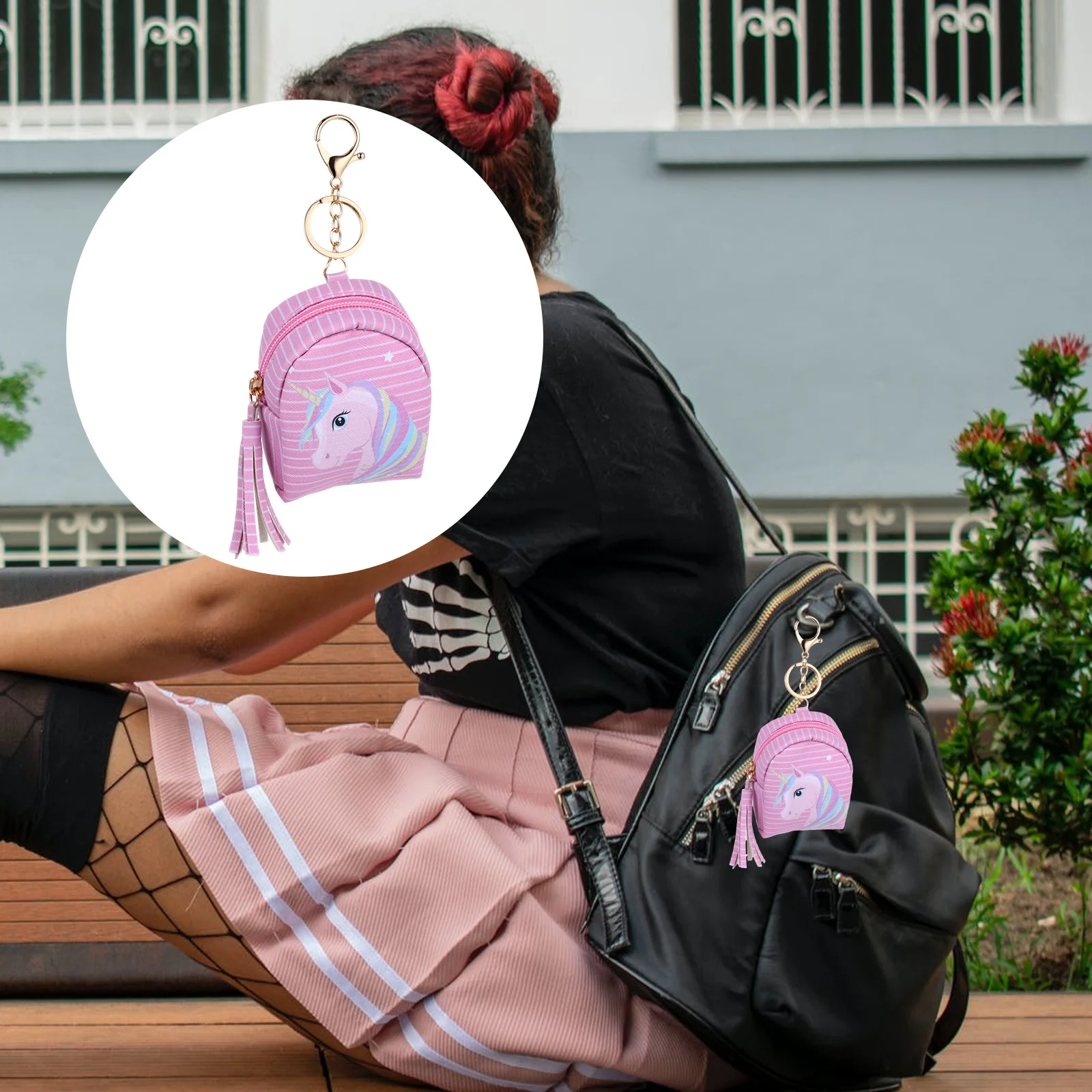 

1Pcs Cartoon Coin Purse Mini Storage Bag PU Material Adorable Pattern Smooth Wiring Lines Not Easy to Drop Coin Purse