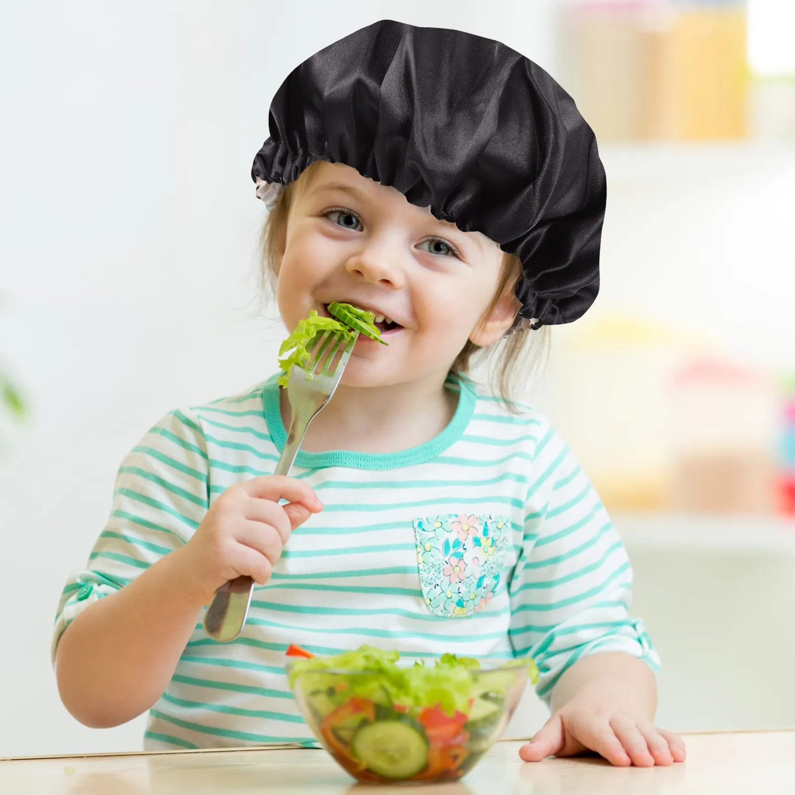 

Детская эластичная шапочка для сна из мягкого полиэстера, ночной чепчик, шапочка для душа, эластичная шапочка для волос, для сна и купания