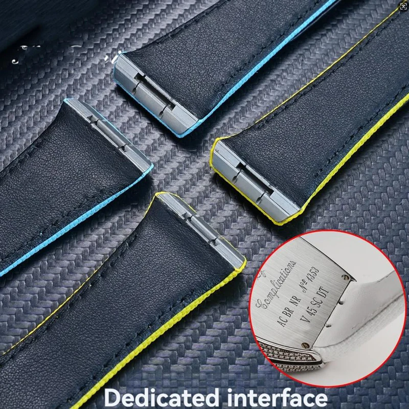 ل فرانك مولر V45 الراقية مخصصة FKM ساعة مطاطية الفرقة V45 سلسلة فلوروروبر ساعة مطاطية حزام سوار معصمه #2