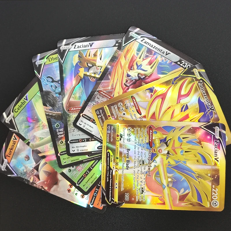100PCS/Box DIY PTCG English Celebi Torkoal Meowth Wobbuffet Sableye Gengar Mimikyu Mewtwo Mew Sylveon Hobby Collection Card Toy - Image 3