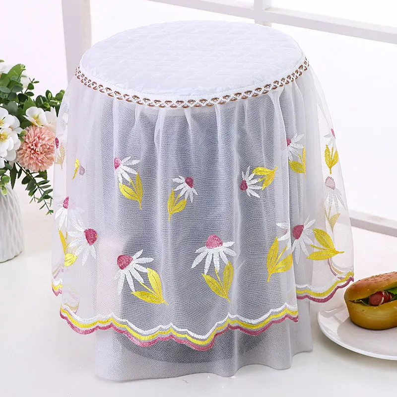 Pastoral Lace Embroidery Air Fryer Dust Cover Water Dispenser Electric Pressure Cooker Rice Cooker Dustproof Cover Kitchen Tools