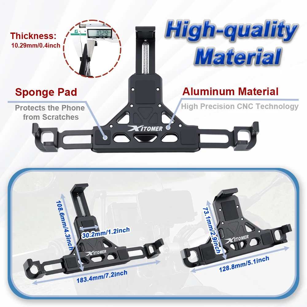 Motorcycle Complete CNC Aluminum Phone Holder Bracket Phone Mount 1s Auto Quick Lock Anti-Shake Bike Handlebar Phone Mount