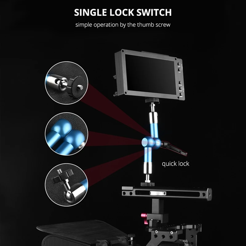 SLQZT 7-calowe magiczne ramię przegubowe Magic Arm Rig Head do montażu monitora Światło wideo Lekka lustrzanka cyfrowa Akcesoria studyjne