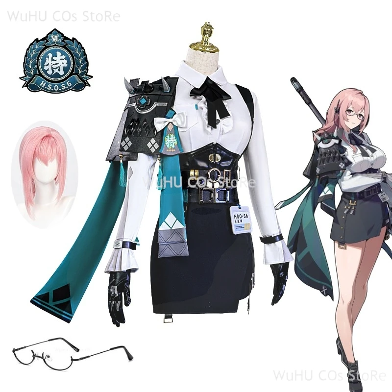 

Game Zenless Zone Zero Tsukishiro Yanagi Cosplay Costume Dress Shoes Halloween Tsukishiro Yanagi Wig Party Women Props