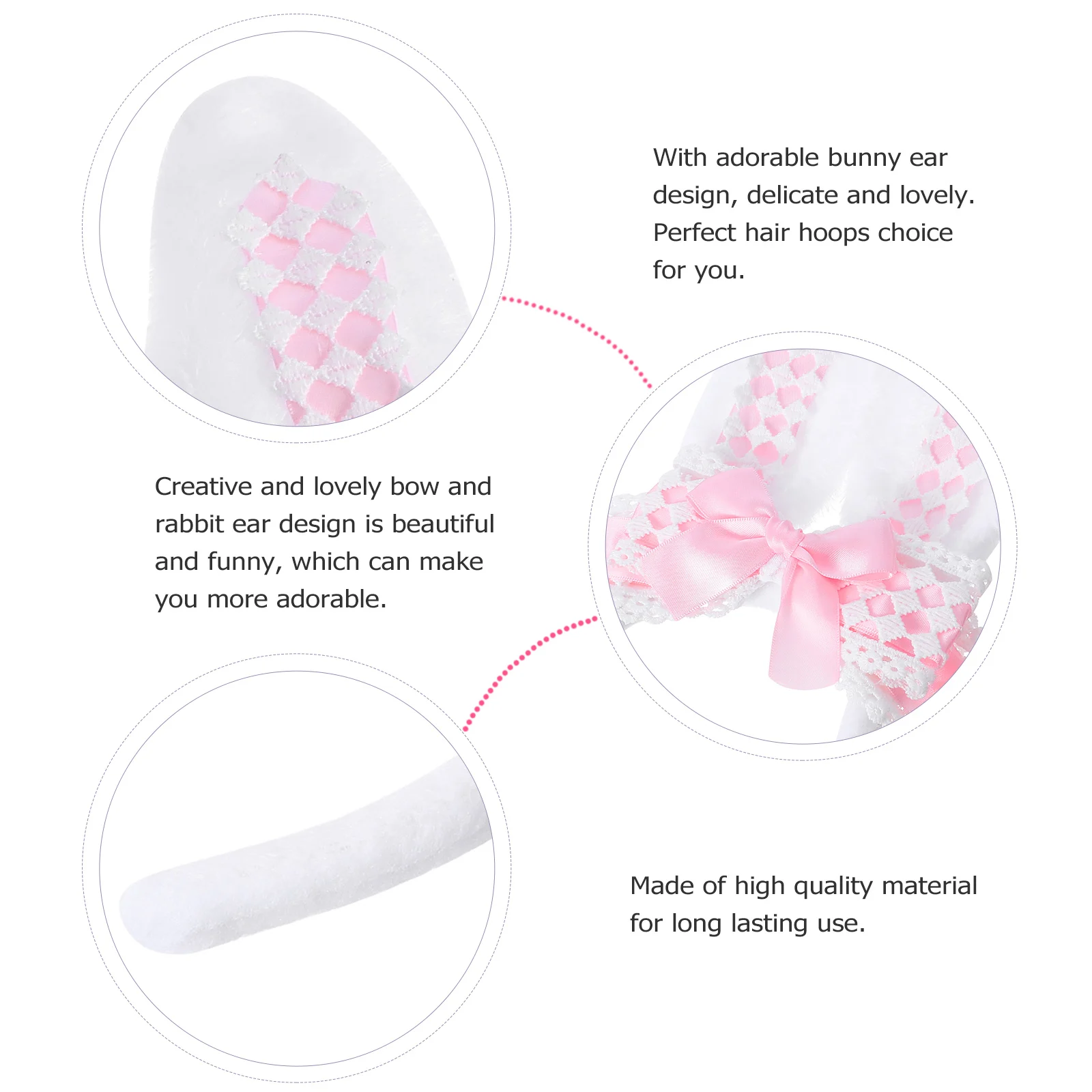 

Cute Rabbit Hair Headband Bowknot Hoop Girls Animal Ear Hair Hoop Headwear Animal Ears Photo Props Party Gifts