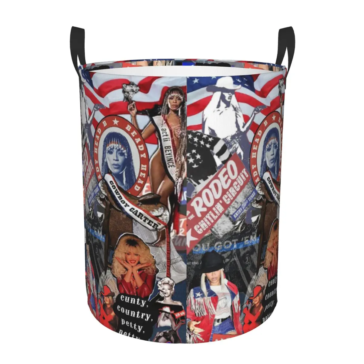 

Beyonce Cowboy Carter Tour Корзины для грязного белья Складная большая водонепроницаемая корзина для одежды для дома и детей