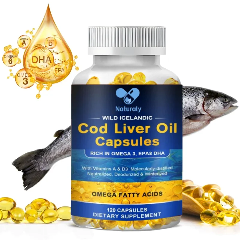 

Wild Icelandic Cod Liver Oil, Fish Oil , Natural Source of Vitamin A and Vitamin D, Omega Fatty Acids,