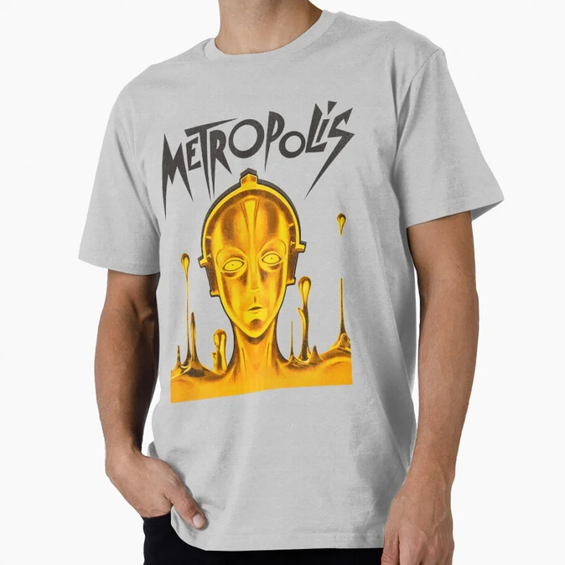 

Fritz Lang's Metropolis Classic Sci fi Gift t shirt for man Futuristic Robot Maria Graphic Clothes 1223 All size Tops S-6XL Tee