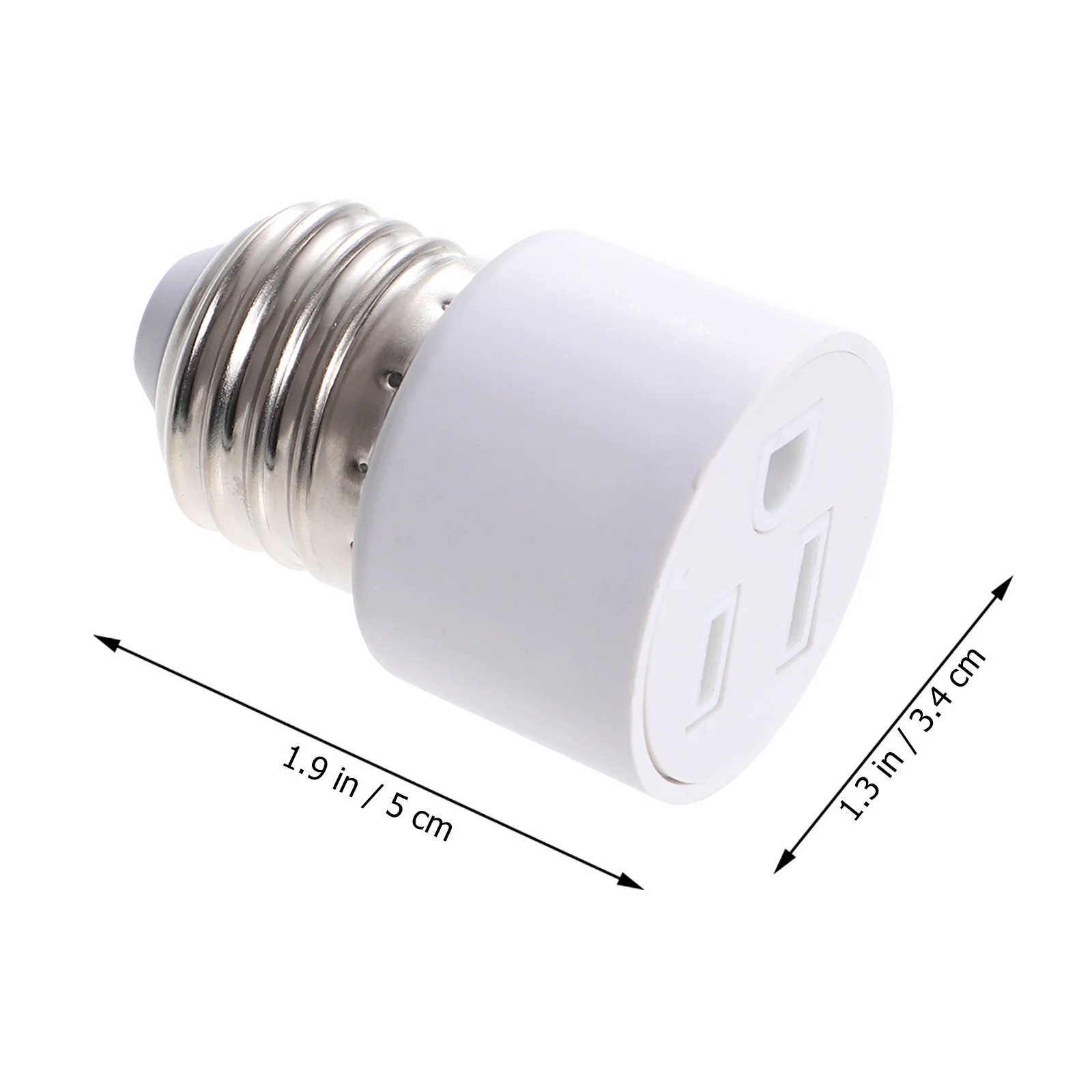 2 Pcs Bulb Socket to Outlet Splitter E27 Converter Light Plug Adapter LED Bulbs