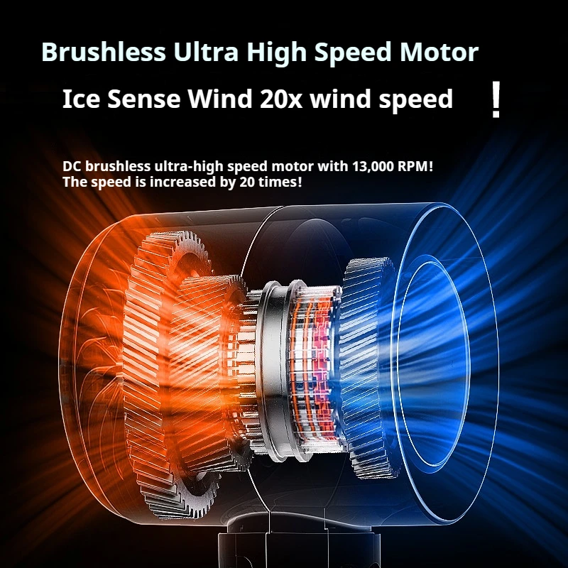 Portable Turbo Electric Fan 100 Speed Wind adjustment USB Recharge Small Cooling Fan Led Power Digital Display Home Appliance