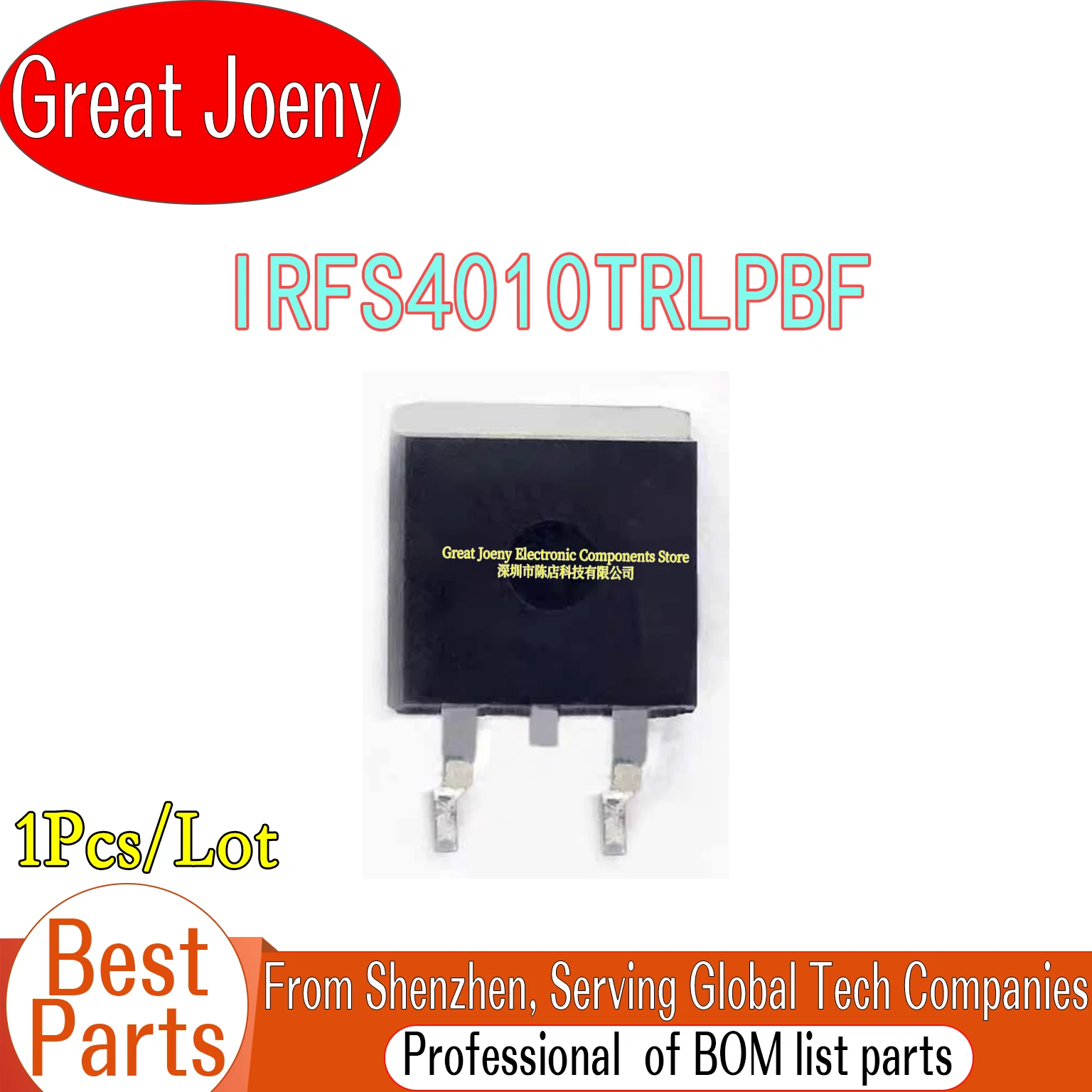 100% New Original IRFS4010 IRFS4010TRLPBF IC Chipset TO-263-3
