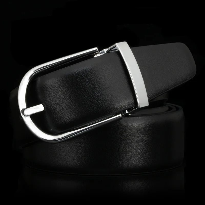 Famous Brand Belt Men 100% Good Quality Cowskin Genuine Luxury Leather 's Belts for Strap Male Metal Pin Buckle