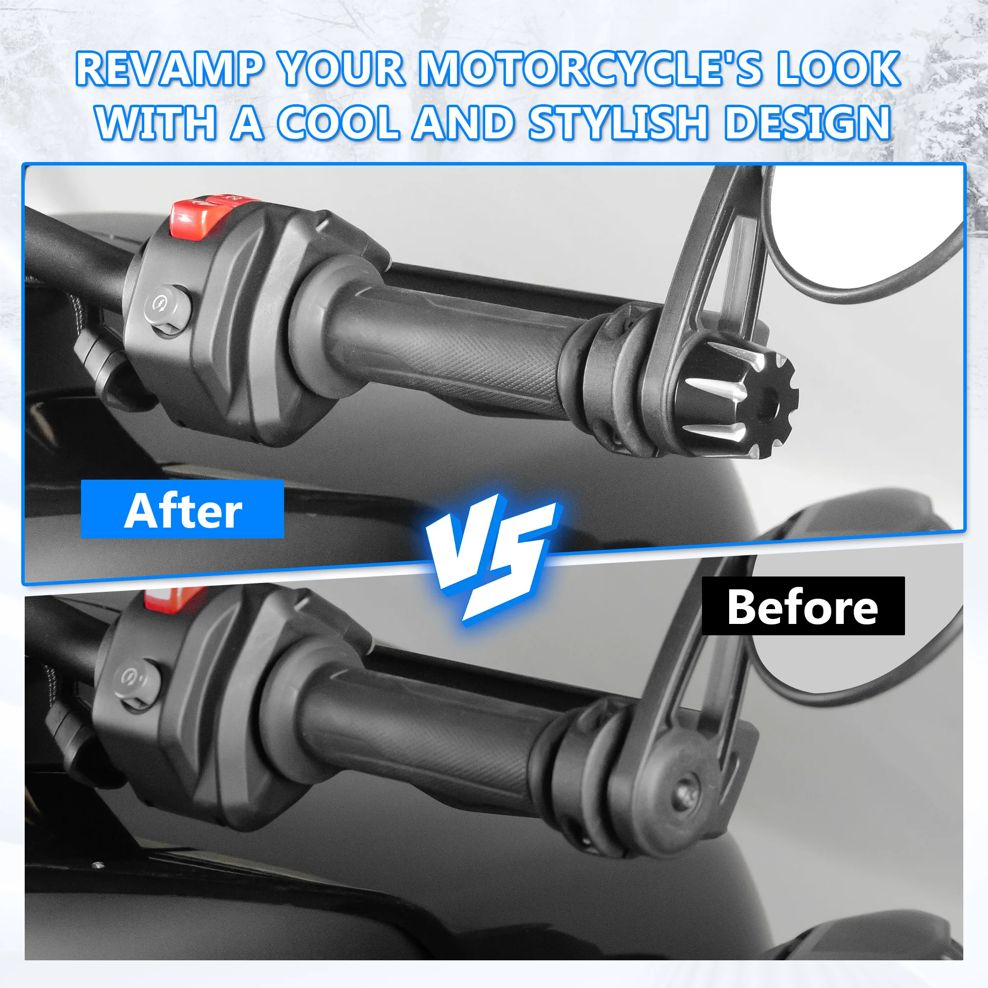 CNC Aluminum Handlebar End Caps – The Perfect Final Touch for Your Can-Am Ryker (2019–2024 All Trims)