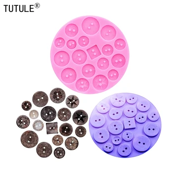 Button pattern button children handmade cardigan buckle accessories silicone mold DIY Clay Epoxy Resin Accessories Silicone Mold