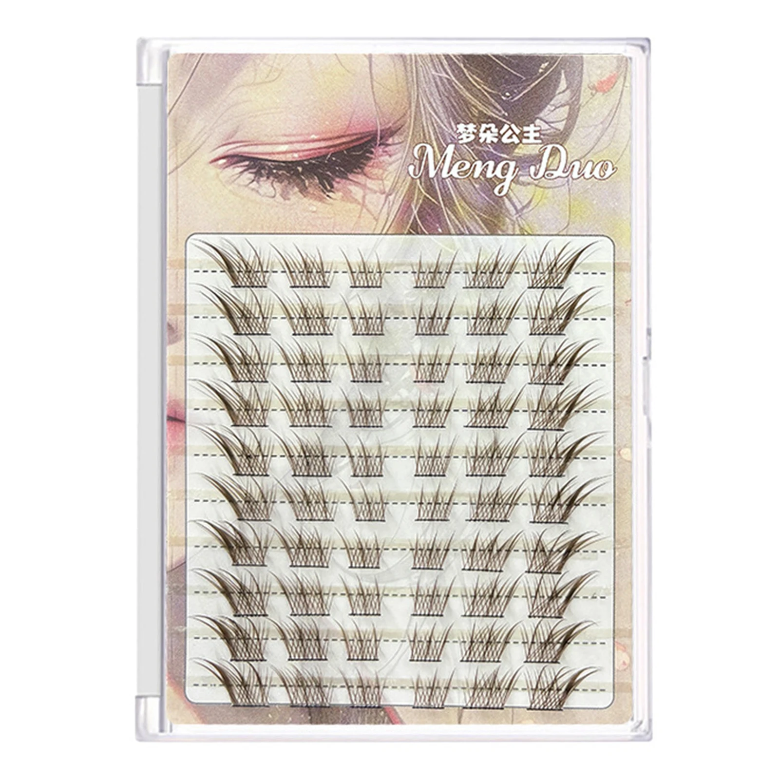 winged lash extenstions Cluster  Thin Band Dark Brown False Eyelashes fanning Realistic Eyelash  for Beauty Eye Cosplay Makeups
