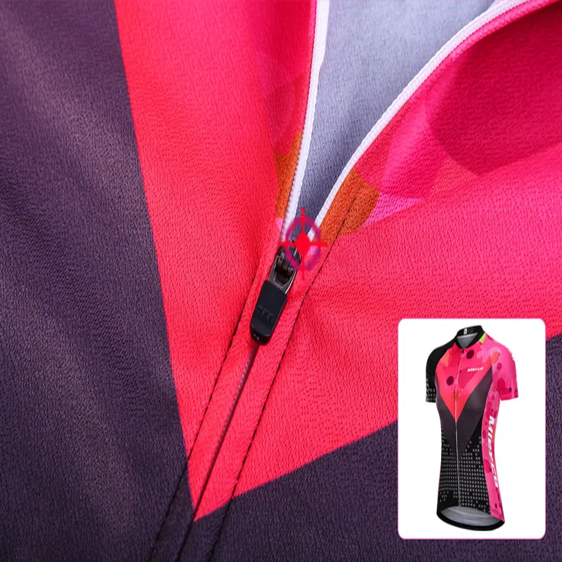 Pro  Cycling Jersey Set Summer Cycling Clothing MTB Bike Clothes Uniform Maillot Ropa Ciclismo Women Red Cycling Bicycle Suit