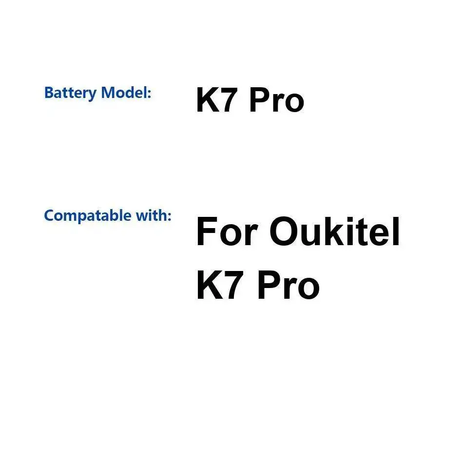 

Аккумулятор мобильного телефона емкостью 10000 мАч для замены Oukitel K7 Pro премиум-класса