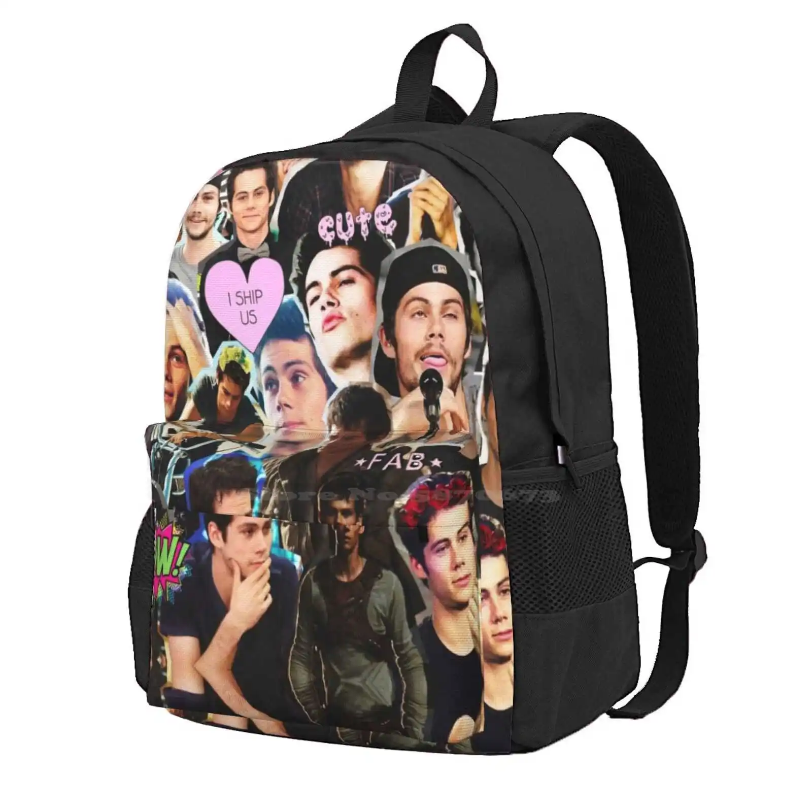 

Dylan O'Brien Collage Hot Sale Schoolbag Backpack Fashion Bags Dylan Obrien Teen Wolf Stiles Stilinski Maze Runner Collage