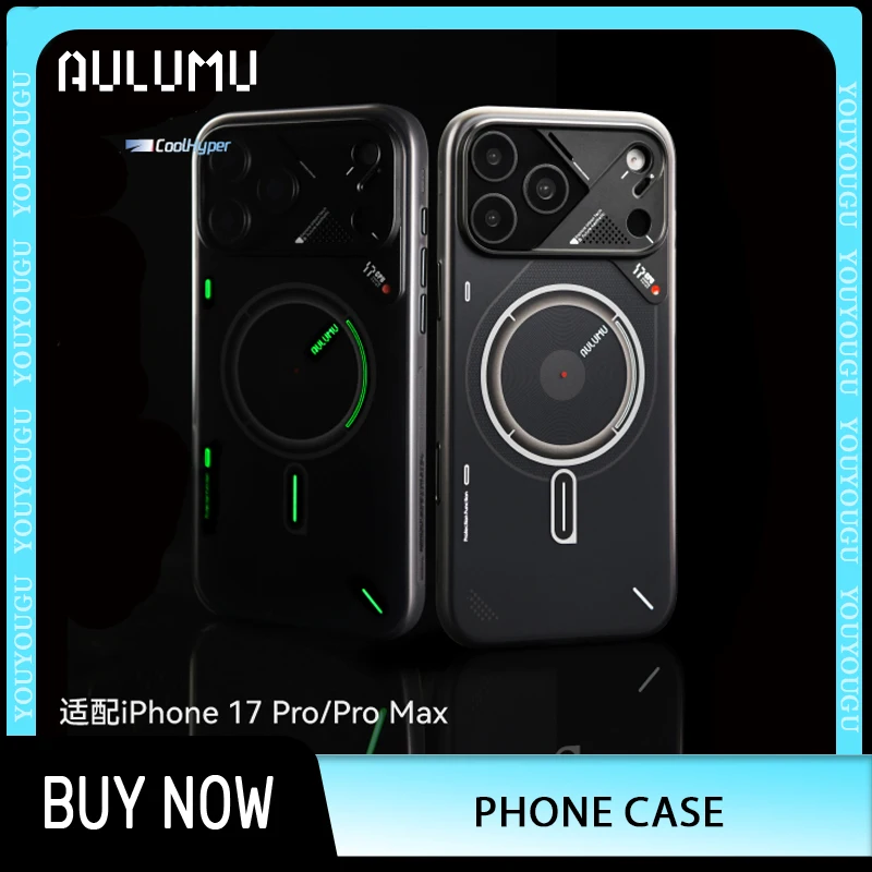 

Чехол для телефона Aulumu A17, рассеивание тепла, защитная рамка для объектива из алюминиевого сплава, магнитный чехол для телефона для iPhone 17 Pro Max, подарки