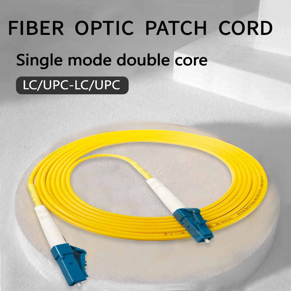 Cabos de remendo de fibra óptica LC/UPC-LC UPC único modo simplex núcleo 2.0mm (3m/5m/10m) 3.0mm (5m) cabo de extensão de fibra óptica