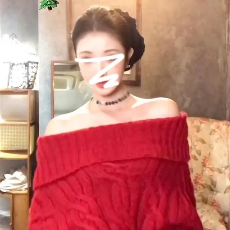 

Cisas Red Thiened Loose Knitted Sweater Women's Autumn Winter New Sle Overhead Aosphere Feeling Knitwear Top Coat